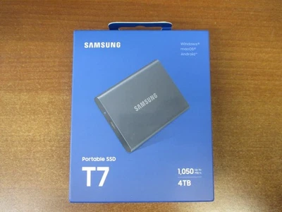 NEW Samsung T7 4TB Portable SSD Drive (Titan Gray) - Image 1 of 2