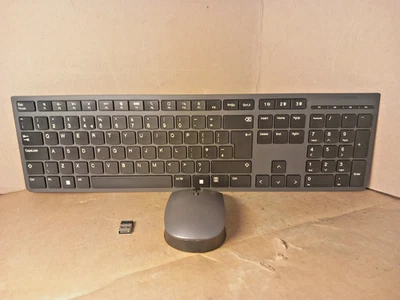 Lenovo Professional Wireless Keyboard and Mouse Combo UK QWERTY - Image 1 of 4