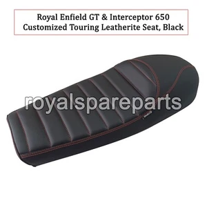 Pour Royal Enfield Gt & Intercepteur 650 " D36 Leatherite Touring Double Siège , - Photo 1/6
