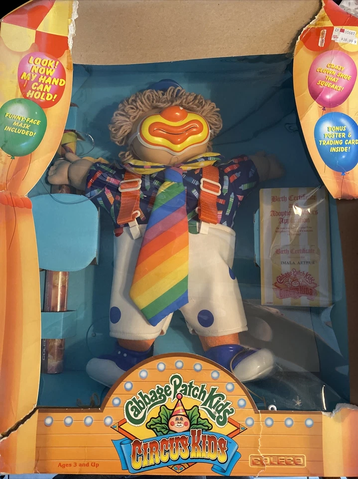 1985 Cuddly Crinkles Cabbage Patch Circus Kid Doll Cecile Matilda Coleco