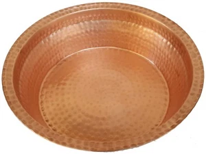 Portable Polished Copper Foot Rub Wash Massage Spa Relax Therapy Pedicure Bowl - Picture 1 of 5