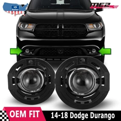 Par de luces antiniebla para Dodge Durango 2014-2018 lente transparente lámpara parachoques repuesto Foto 1 de 4