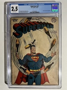 APLICACIÓN SUPERMAN #47 DC COMICS EDAD DE ORO 1947 CGC 2,5 CLASIFICACIÓN TOYMAN AND SUSIE - Imagen 1 de 2