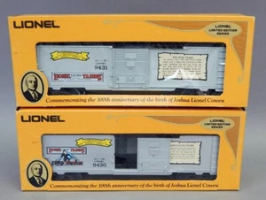 2 Stück neue NoS Joshua Lionel Cowen Gedenk-Boxwagen 6-9430 9431 O 027 - Bild 1 von 3