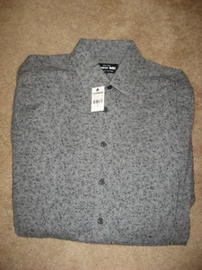 Herren neu mit Etikett grau geblümt EXPRESS 1MX Stretch extra schmal Langarmhemd Small - Bild 1 von 1