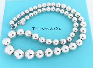 Tiffany & Co. Collar de Cuentas de Bola Graduado 6mm-11mm Cuentas de Bola Esterlina - Imagen 1 de 1