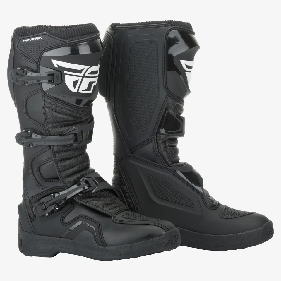 Botas de motocross FLY Racing Maverik para adultos (negras, EE. UU. 07) 364-67107 Foto 1 de 1