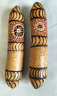 Australian Aboriginal Clap Sticks - Rhythm Sticks Hand Carved/Painted Wooden
