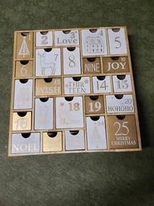 Refillable Wooden Advent Calendar - Picture 1 of 6