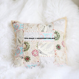 Indian Handmade Khambodia Patchwork Cushion Cover Decor Sofa Pillow Case 16"
