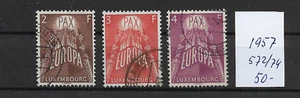 LUXEMBURG @ 1957 Mi. 572-74 gebraucht - schöner Preis @ Lux.62 - Bild 1 von 1