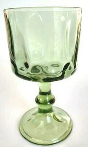Dessert Dish Vintage Green Olive Compote Glass Stemmed Depression Glassware  - Picture 1 of 5