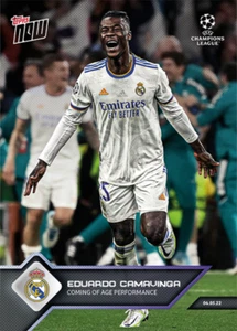 ➠ Topps Now Champions League 2021/22 #156 Eduardo Camavinga - Real Madrid C.F. - Imagen 1 de 2