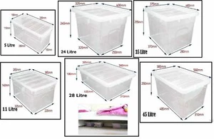 Kunststoff Aufbewahrungsbox Boxen OHNE DECKEL UK BRITISH MADE Home Office stapelbar - Bild 1 von 11