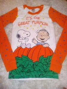 NWT Hanna Andersson Peanuts Snoopy Cotton Halloween Pajama TOP size 150cm US 12 - Picture 1 of 2