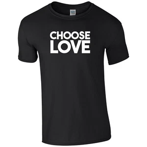 T-shirt Choose Love retrò anni '80 '90 divertente regalo unisex - Foto 1 di 9