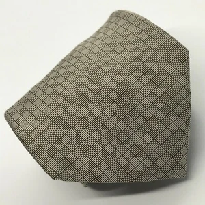 Corbata geométrica marrón seda champán de Brooks Brothers Makers 58L hecha en EE. UU. - Imagen 1 de 4