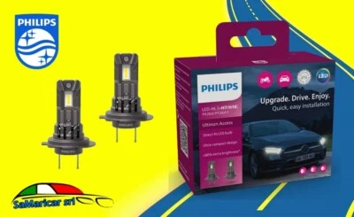 SET 2 LAMPADE LED H7 12V EASY BIANCO PHILIPS LED ULTINON ACCESS FREDDO 6000K 16W - Immagine 1 di 4