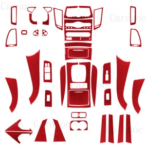 41Pcs For Infiniti FX35 FX37 FX50 QX70 Red Carbon Fiber Full Interior Kit Set - Picture 1 of 8