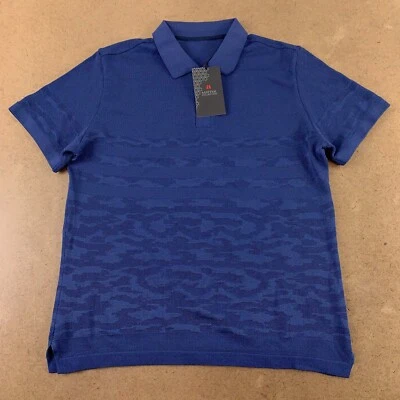 Matrix Collection Men's Size Medium Navy Patterned Stripe Short Sleeve Polo NWT - Image 1 of 4