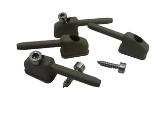 Ford escort MK 1 Sun Visor Clips Grey Clips with screws AVO Sun Visor Clips - Picture 1 of 6
