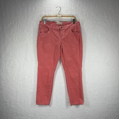 Pantalones chinos antiguos azul marino para mujer 14 pana rosa elástico coral Foto 1 de 4