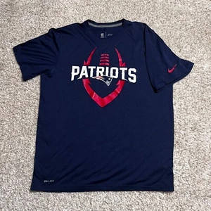 Camisa New England Patriots Hombres Grande Azul Nike Dri Fit Equipo Ropa NFL Fútbol - Imagen 1 de 13