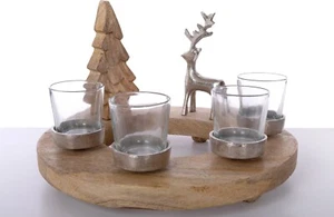 Home affaire Teelichthalter Weihnachtsdeko, Adventsleuchter (1 St) Mangoholz - Bild 1 von 6