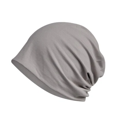 Unisex Women Soft Cotton Stretch Beanie Hat Elastic Baggy Slouchy Driving Cap - Image 1 of 4