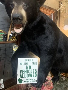 Rare Vintage Hunter Walking  Department of Natural Resources  Sign Wisconsin - Picture 1 of 6