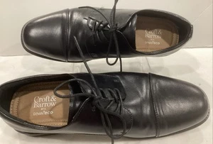 Croft & Barrow Men's 11.5M Black Ortholite eco Oxford Dress Shoe Excellent - Picture 1 of 8