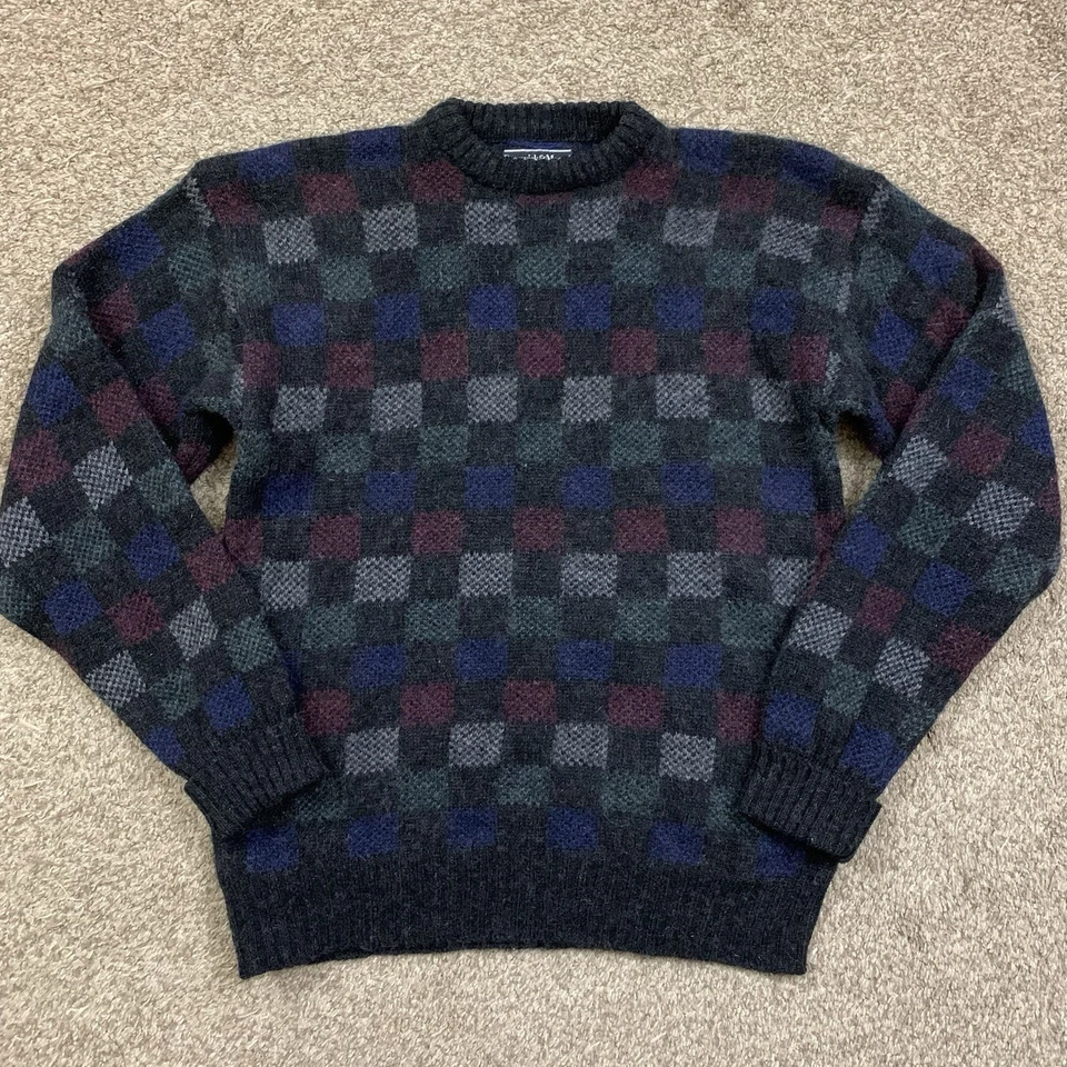 Suéter De Colección Preswick Moore Para Hombres Mediano 100% Lana Shetland Abuelo Cuello Redondo Foto 1 de 4