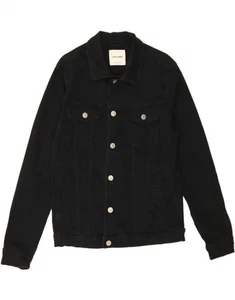 JACK & JONES Boys Denim Jacket 13-14 Years Large Black Cotton BR06 - Picture 1 of 3