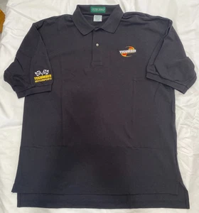 NOS TECUMSEH MOTORSPORTS Engines NASCAR Polo Shirt BLACK Splits EXTRA LARGE Vtg - Picture 1 of 12