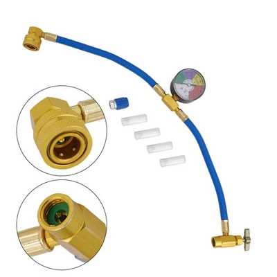 R134A Charging Hose Kit Low Pressure Valve Aluminum Alloy High Heat Resistance - Image 1 of 4