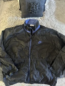Windbreaker Jacke Herren Größe XL Vintage Nike schwarz mit lila - Bild 1 von 4
