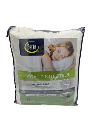 Serta Comfortsure Breathable Elastic Checked Quilted Mattress Pad Cover Queen  - Image 1 of 4