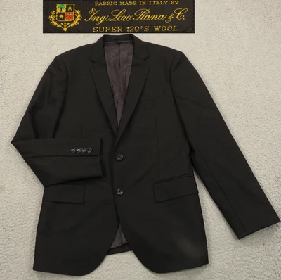 J Crew Loro Piana Blazer 38s Ludlow Super 120s Black Jacket Vented Coat Mens - Image 1 of 4