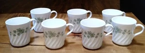Set Of 7 Corning Corelle CALLAWAY IVY Swirl Coffee Tea Cups Mugs - Picture 1 of 6