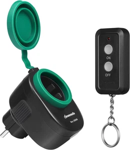 DEWENWILS Steckdose Funk Außen schwarz, IP44, für Lichterkette & Geräte, Energie - Bild 1 von 9