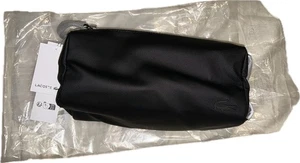 Bolso de aseo Lacoste NH2345HC Noir negro unisex clásico doble cremallera pequeño piqué - Imagen 1 de 5