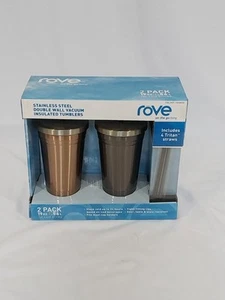 Rove Insulated Double Wall Heavy Stainless Steel Tumblers 19oz. - Picture 1 of 4