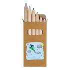6 X 'Kite Flying' Short 85Mm Pencils / Coloured Pencil Set (Pe00060524)