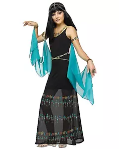 Girls EGYPTIAN QUEEN HALLOWEEN COSPLAY COSTUME KIDS X-LARGE XL 14-16 BRAND NEW - Picture 1 of 2