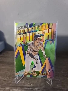 Jackson Merrill 2024 Topps Chrome Update All Etch Rookie Rush #CAERU-4 Padres - Picture 1 of 2