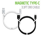 Câble de charge USB-C, cordon de charge magnétique à remontage automatique de type C 3,3 pieds.