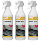 HG Grease Away Cleaner, Multi Use for Any Surface, Removes Fat Spray 500ml x 3