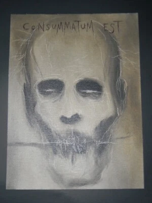 TOMENTED ALEXANDER X Horror Dark Art Zombie Horror Oil Acrylic Painting OOAK - Image 1 of 4