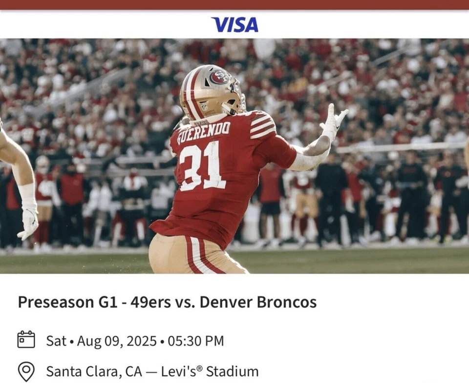 49ers Pretemporada 8-9 49ers Vs Broncos Let’s Go Foto 1 de 4