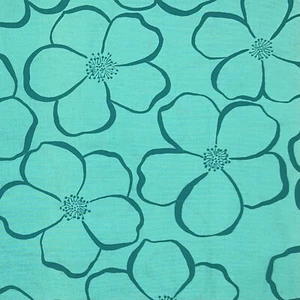 By 1/2 Yard OOP HUGE Turquoise Floral Olive Rose Valori Wells Westminster Fabric - Picture 1 of 4